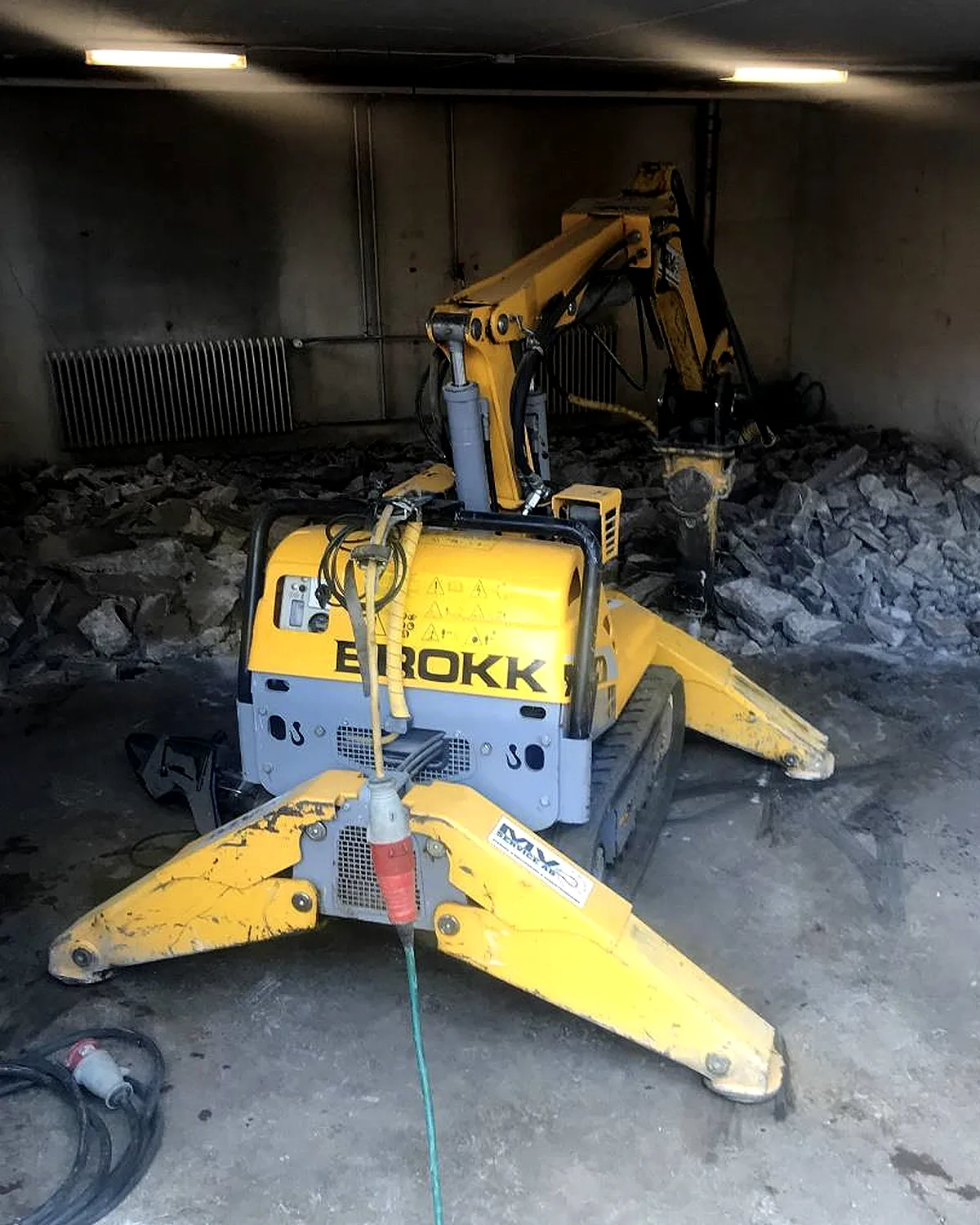 Bilning betong Brokk